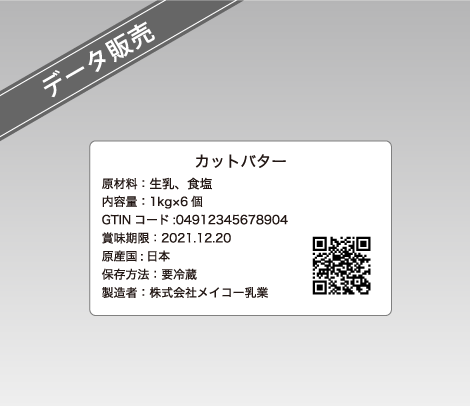 【データ販売】 原材料入出荷（トレーサビリティ）用 QRコード