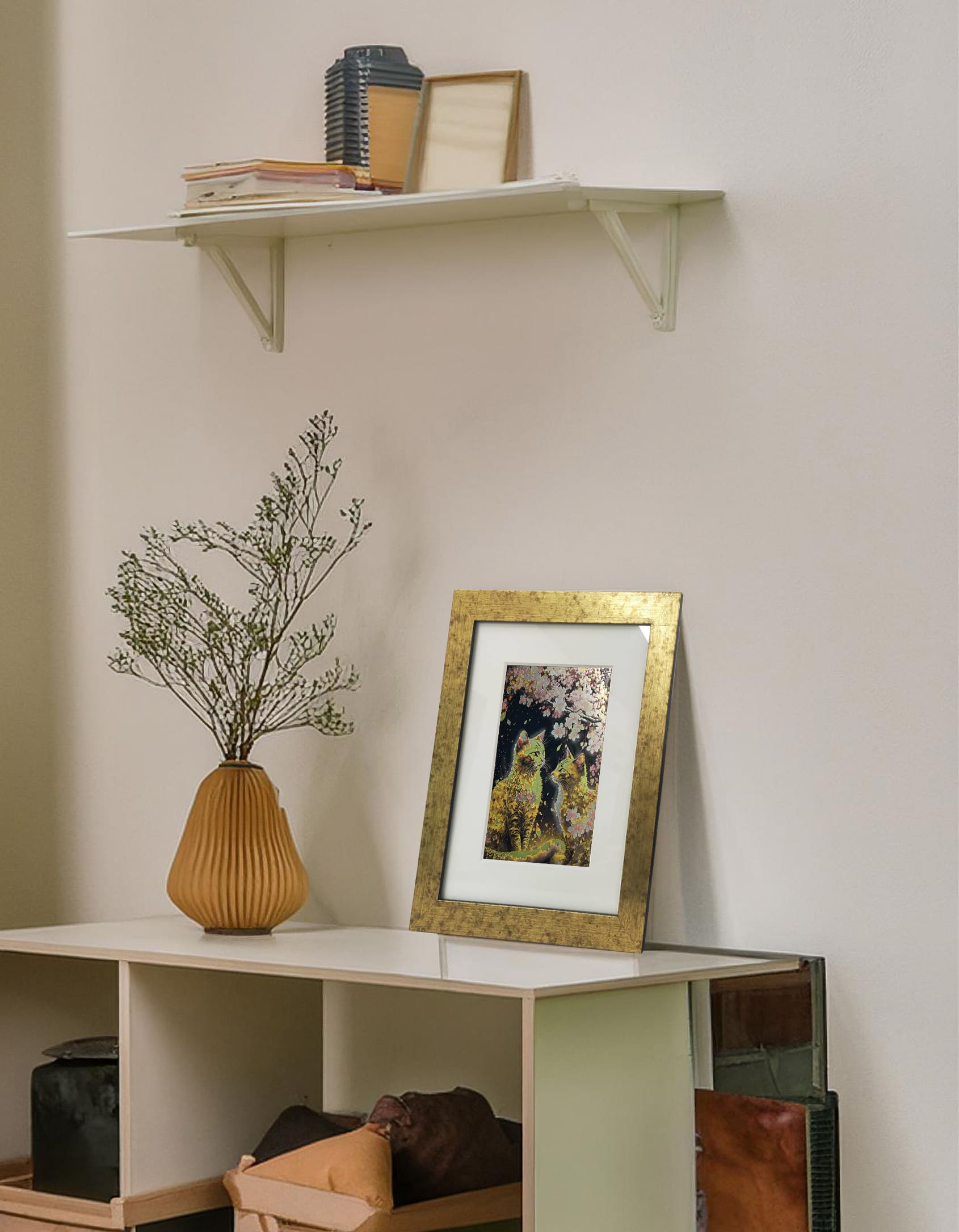Japanese Luster Hana 01 [Inch Frame] / Cat, Special Print, Special ...