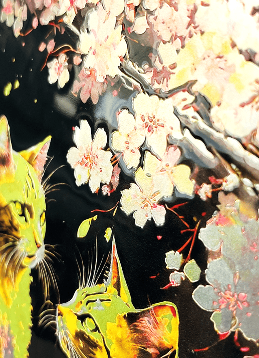 Japanese Luster Hana 01 [Inch Frame] / Cat, Special Print, Special