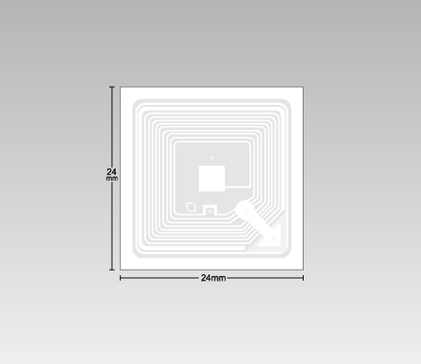 万引き対策　防犯シール（ICチップ柄） 24×24（シンプル）