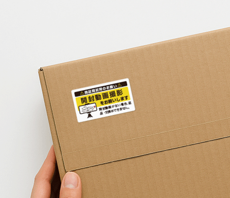 開封動画撮影依頼シール アート 46×26-印刷ネットドットコム