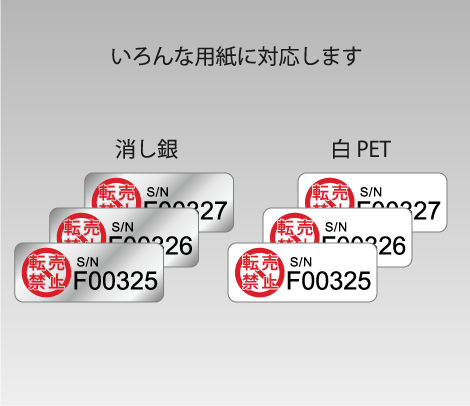 印刷例】ネット販売・転売禁止 警告ナンバリングシール｜印刷ネット