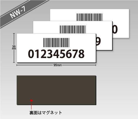 倉庫の棚管理に【マグネットバーコードナンバリングステッカー