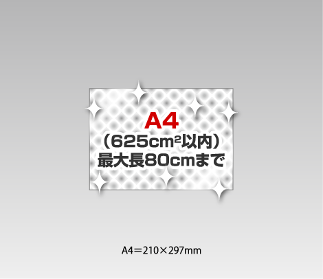ホログラムデザインシールの試作 光沢ニス［A4（625cm2）以内］