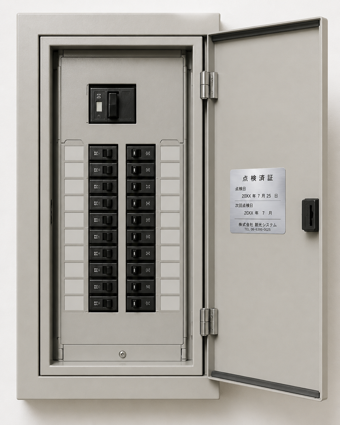 電気設備管理シールの活用例